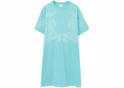 Pre-owned Burberry Women's  Ekd Mini Dress In Blue