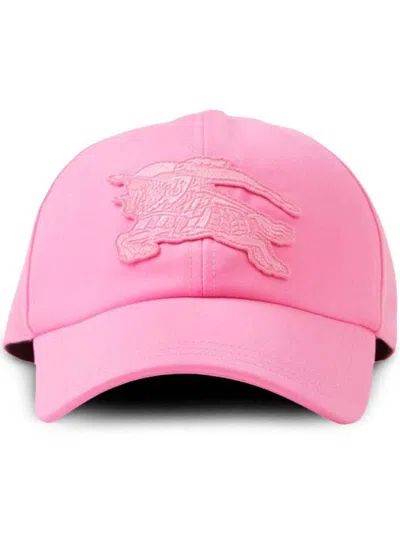 Pre-owned Burberry Women's  Ekdapplique Baseball Cap In Pink