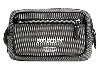 Pre-owned Burberry Women's  Horseferry Print Belt Bag In Grey