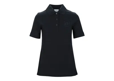 Pre-owned Burberry Women's  Logo B Polo Shirt In Black