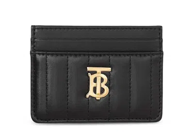 Pre-owned Burberry Women's  Lola Logo Card Holder In Black