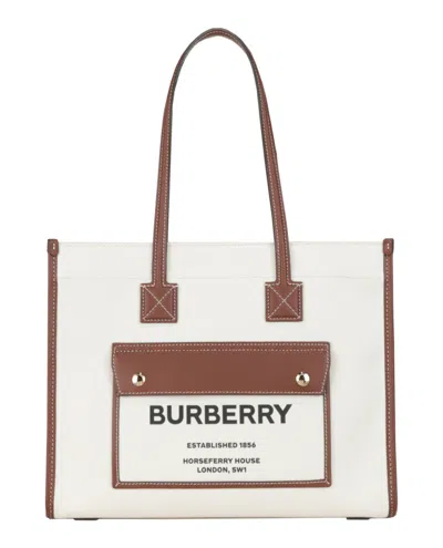Pre-owned Burberry Women's  Medium Freya Tote In Camel