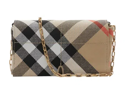 Pre-owned Burberry Women's  Mini Soft Snip Madeira Bag In Sand