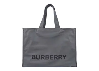 Pre-owned Burberry Women's  Nylon Tote Bag In Grey