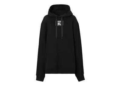 Pre-owned Burberry Women's  Prorsum Label Cotton Hoodie In Black