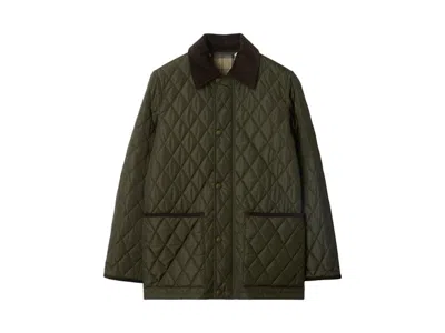 Pre-owned Burberry Women's  Quilted Jacket In Shale/brush Ip Check