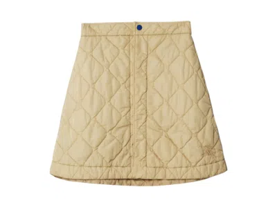 Pre-owned Burberry Women's  Quilted Skirt In Chambray Indigo