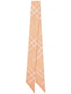 Burberry Striped Lightweight Soft Texture Scarves In Pink