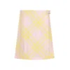Burberry Checked A-line Mini Skirt In Multicolor