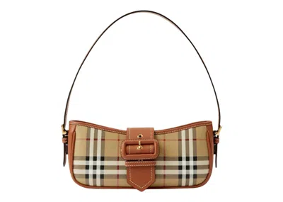 Pre-owned Burberry Women's  Sling Bag In Archive Beige/briar Brown
