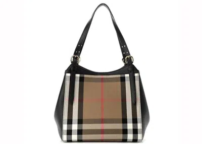 Pre-owned Burberry Women's  Sm Canterby Handbag In Beige/black In Multi