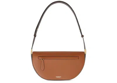 Pre-owned Burberry Women's  Small Olympia Leather Bag In Tan