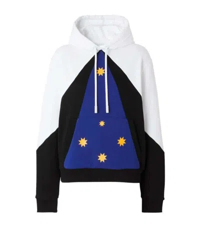 Pre-owned Burberry Women's  Southern Cross Graphic Hoodie In Blue/white