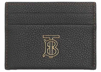 Pre-owned Burberry Women's  Tb Card Case In Black