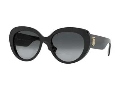 Pre-owned Burberry Women's  Tb Logo Shaded Polarized Sunglasses In Black/grey (be4298 3001/t3)