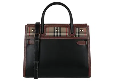 Pre-owned Burberry Women's  Title Shoulder Bag In Black