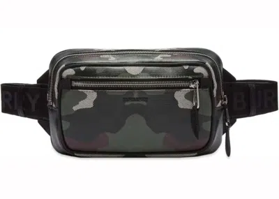 Pre-owned Burberry Women's  West Camo Waist Bag In Mangrove Green