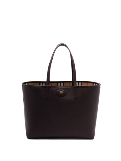 Burberry Women `c&l` Medium Reversible Tote In Brown