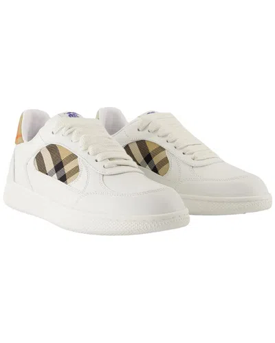 Burberry Women's Calfskin Lf Terrace Mix Sneaker (authentic Pre-loved) In White