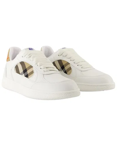 Pre-owned Burberry Women's Calfskin Lf Terrace Mix Sneaker (authentic Pre-loved)