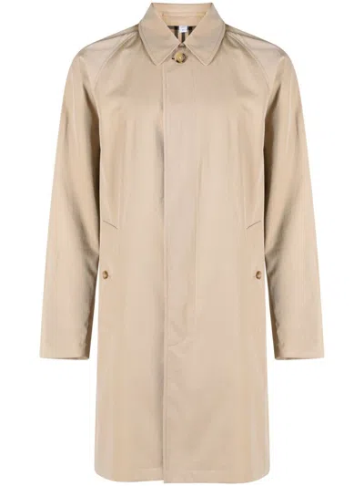 Burberry Camden Organic Cotton-gabardine Coat In Beige