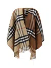 Burberry Wool And Cashmere Cape In Brown