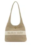 Burberry Women Cappuccino Canvas Shoulder Bag In Brown