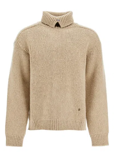 BURBERRY WOMEN'S CAPPUCCINO WOOL BLEND SWEATER