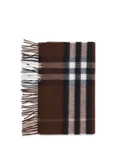 Burberry Women Cashmere Check Scarf In Brown