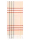 Burberry Cashmere Scarf With Classic Check Pattern In Nude & Neutrals