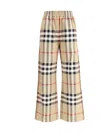 Burberry Vintage Check Wide Pants In Multicolor