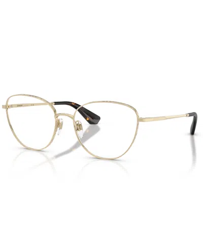 Burberry Women's Cat Eye Eyeglasses, Be1398 In Gold