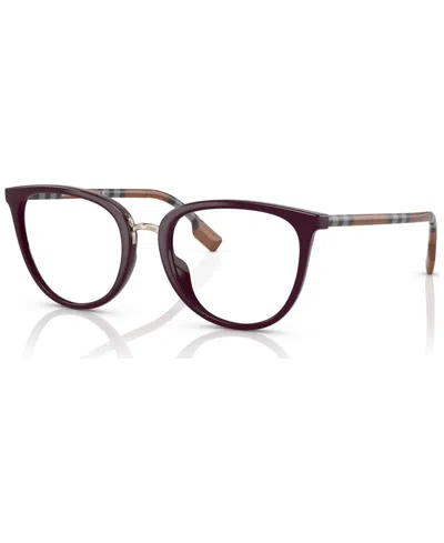 Burberry Women's Cat Eye Eyeglasses, Be2366u51-o In Bordeaux