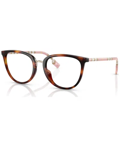 Burberry Women's Cat Eye Eyeglasses, Be2366u51-o In Light Havana