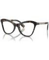 Burberry Women's Cat Eye Eyeglasses, Be2373u 54 In Dark Havana