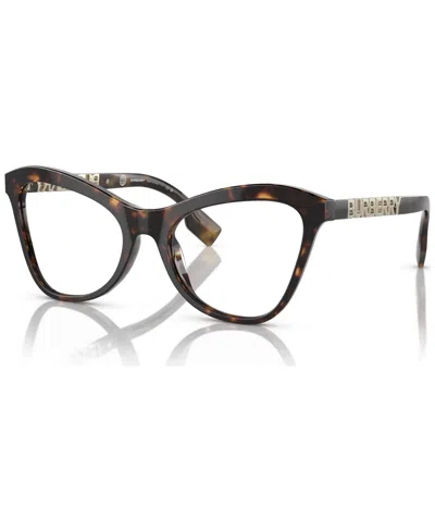 Burberry Women's Cat Eye Eyeglasses, Be2373u 54 In Dark Havana