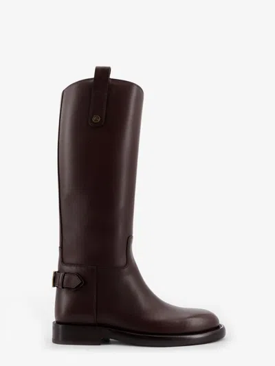 BURBERRY BURBERRY WOMEN CAVALIER LEATHER BOOTS