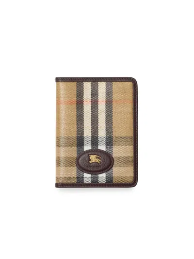 Burberry Women's Check Bifold Passport Case In Sand
