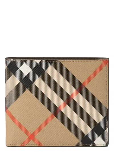 Burberry Women's Check Bifold Wallet In Beige