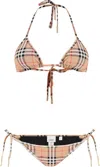 BURBERRY WOMEN'S CHECK BIKINI SET