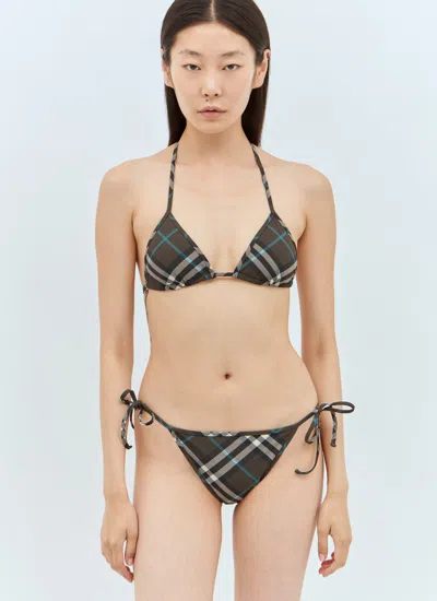 BURBERRY BURBERRY WOMEN CHECK BIKINI TOP
