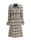 Burberry Check Bouclé Coat In Multi