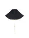 Burberry Check Brim Gabardine Bucket Hat In Black