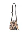 Burberry Women Check Canvas Mini Bucket Bag