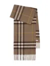 Burberry Women's Check Cashmere Scarf In Brown