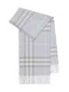 Burberry Women's Check Cashmere Scarf In Gray