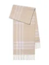 Burberry Women's Check Cashmere Scarf In Gray
