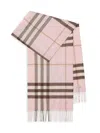 Burberry Women's Check Cashmere Scarf In Pink