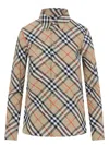 Burberry Check Pattern Wool Blend Shirt Women In Brown