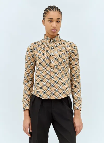 BURBERRY BURBERRY WOMEN CHECK COTTON SHIRT